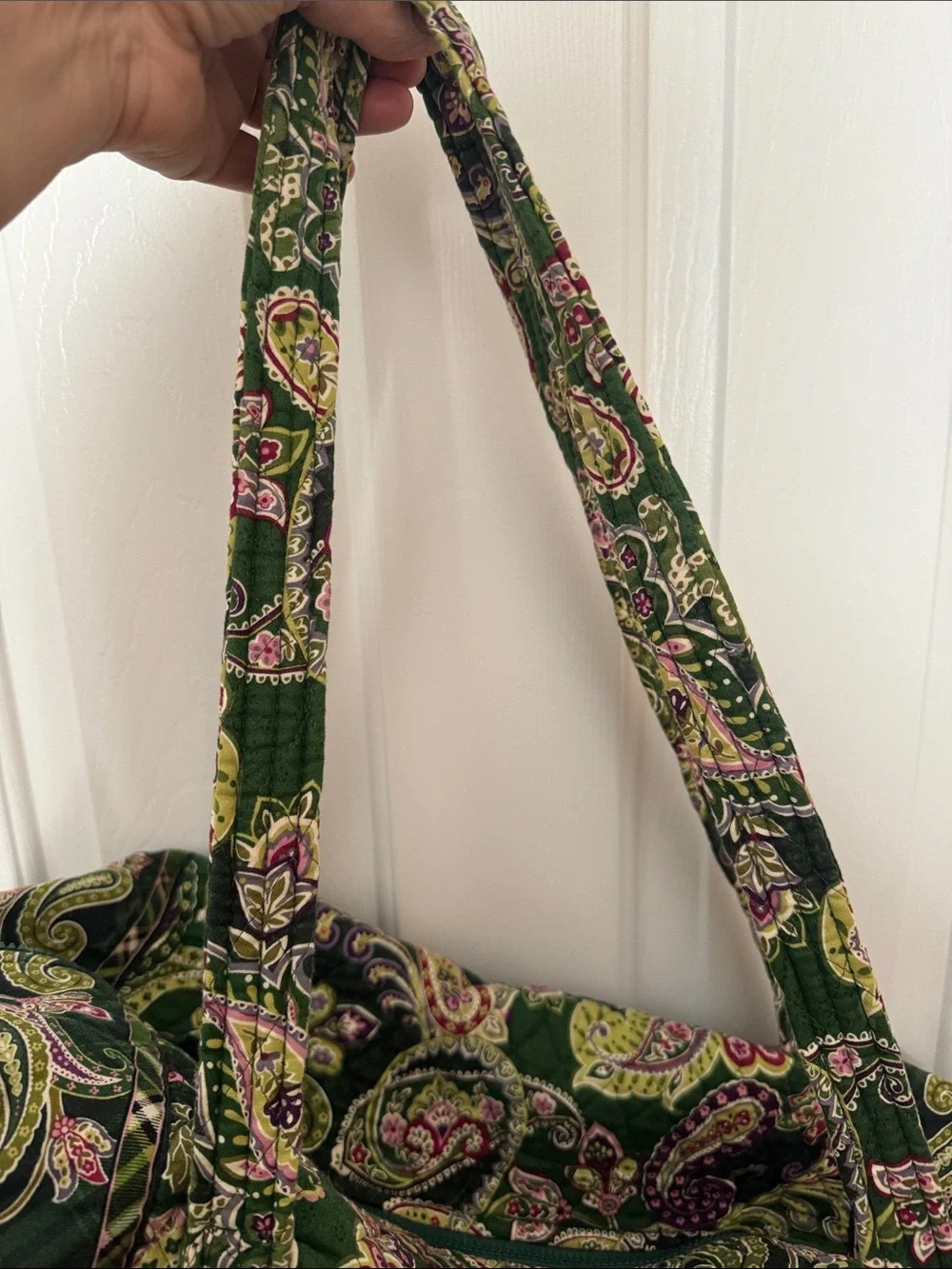Vera Bradley Paisley Horse Original Duffel Bag - Green